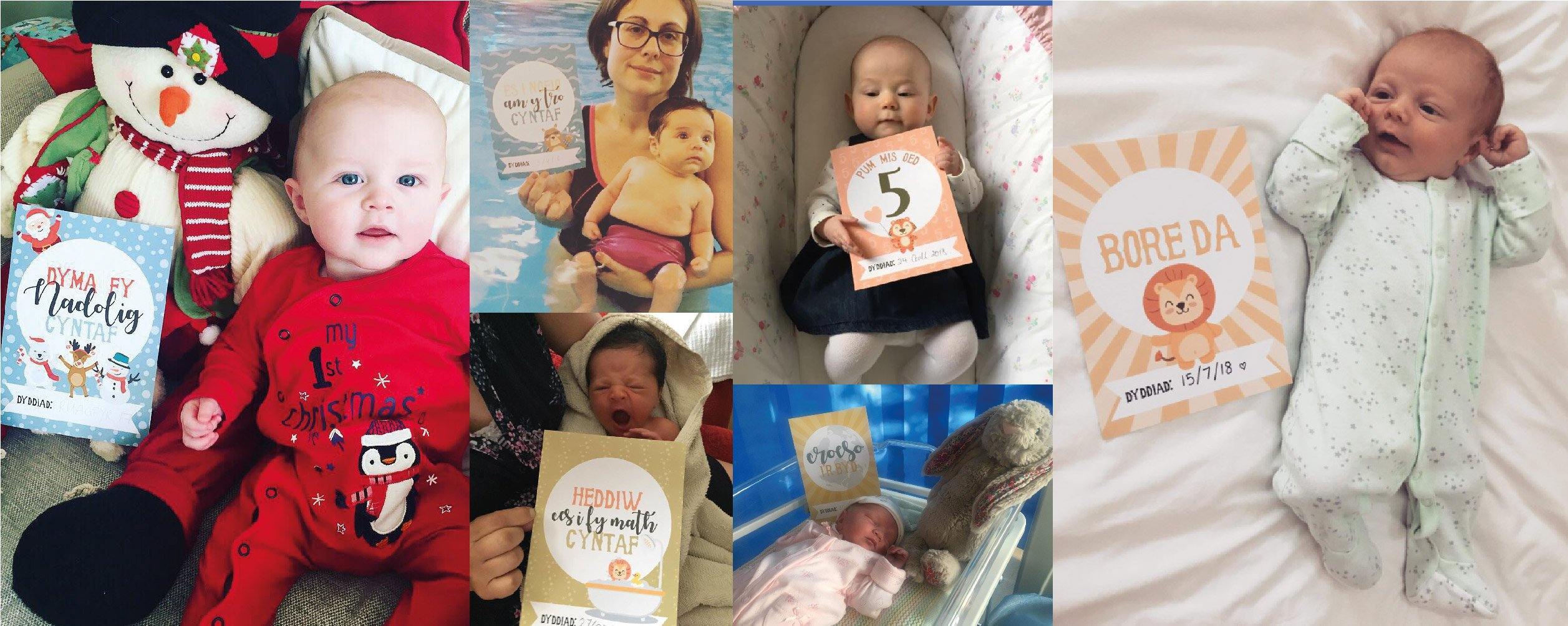 Welsh Baby Milestone Cards - Max Rocks