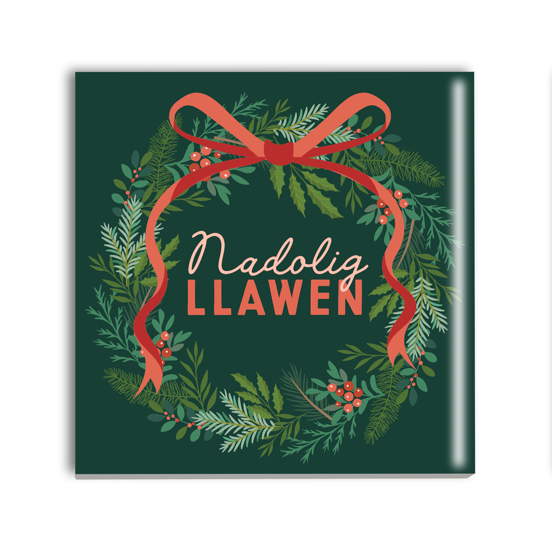Leafy wreath coaster