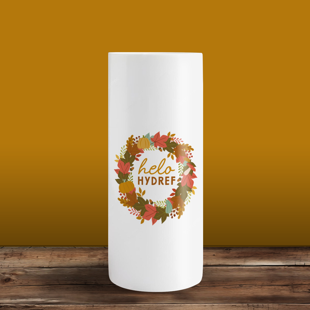 Hydref Wreath Tall Vase