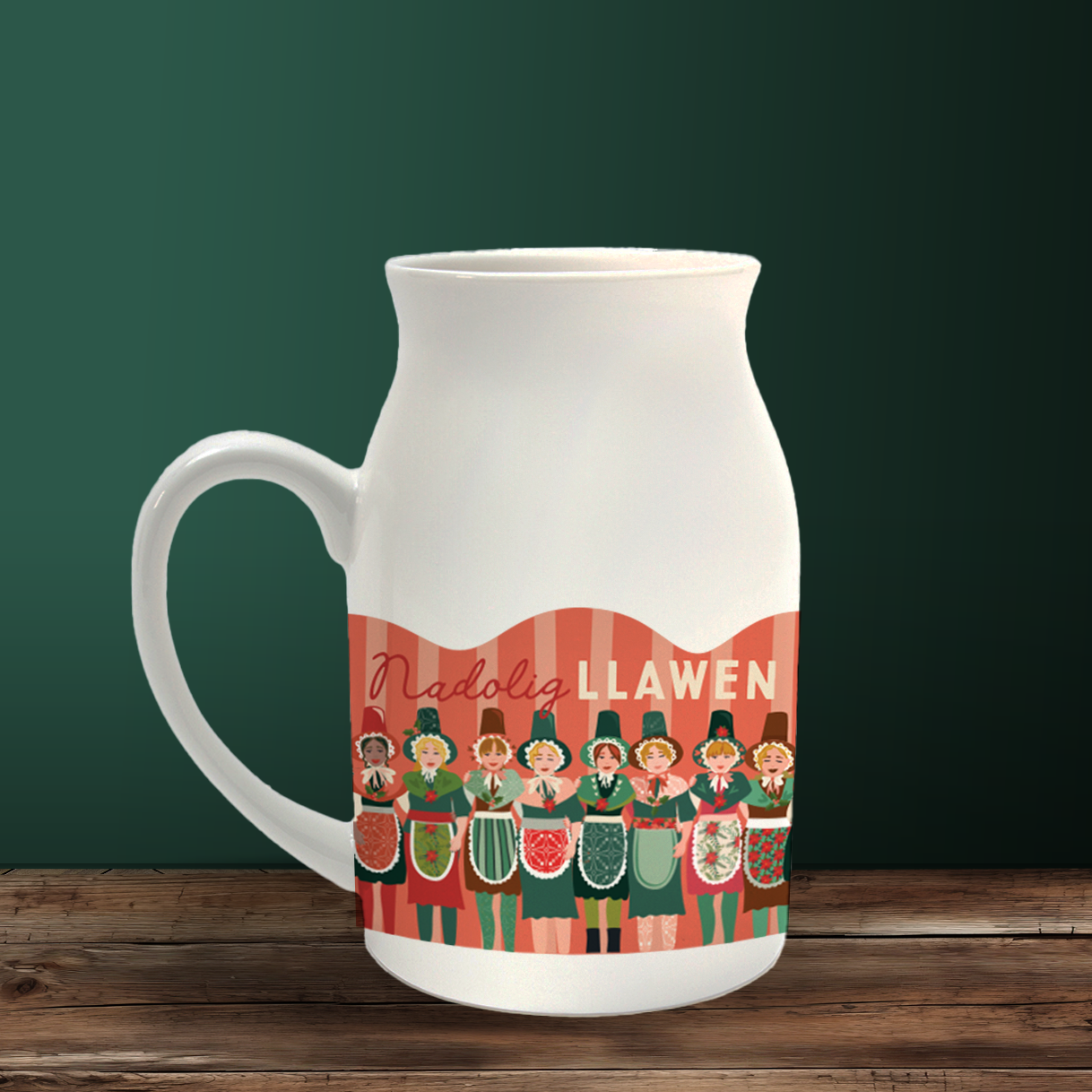 Nadolig cymru queens milk jug