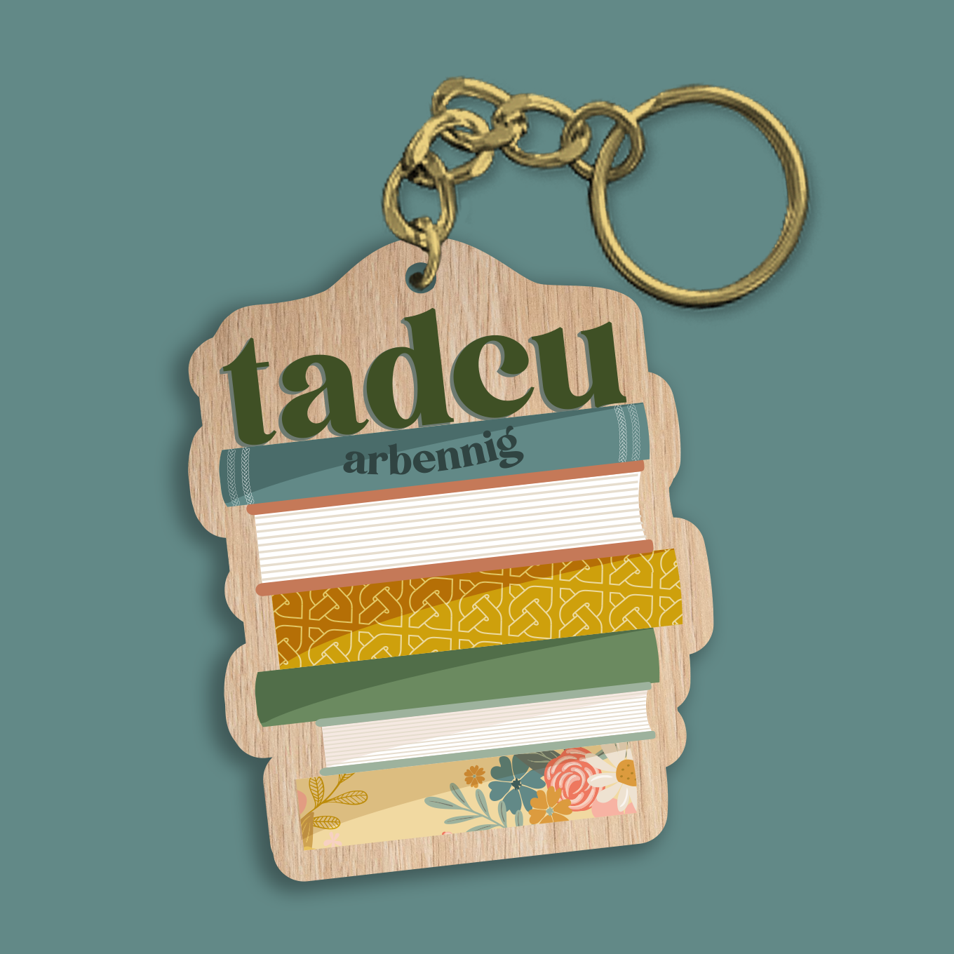 Tadcu bookshelf keyring