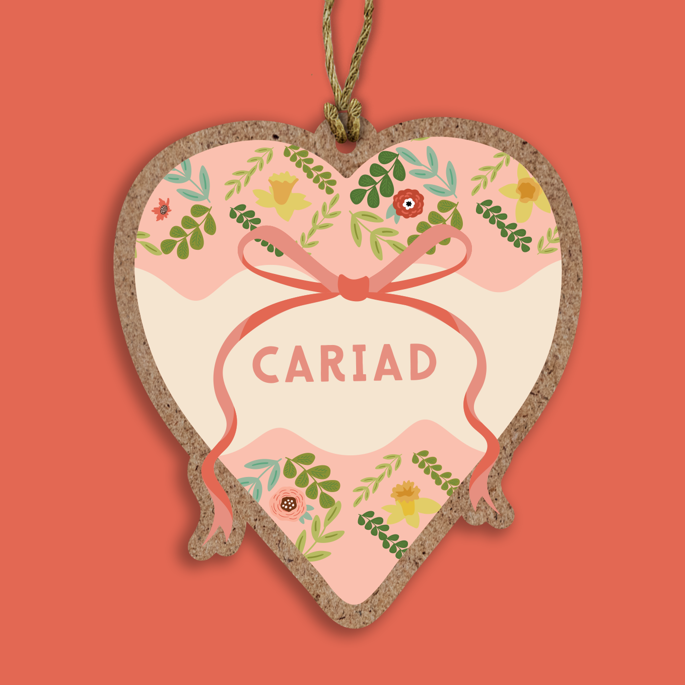 Cariad Wooden Decoration