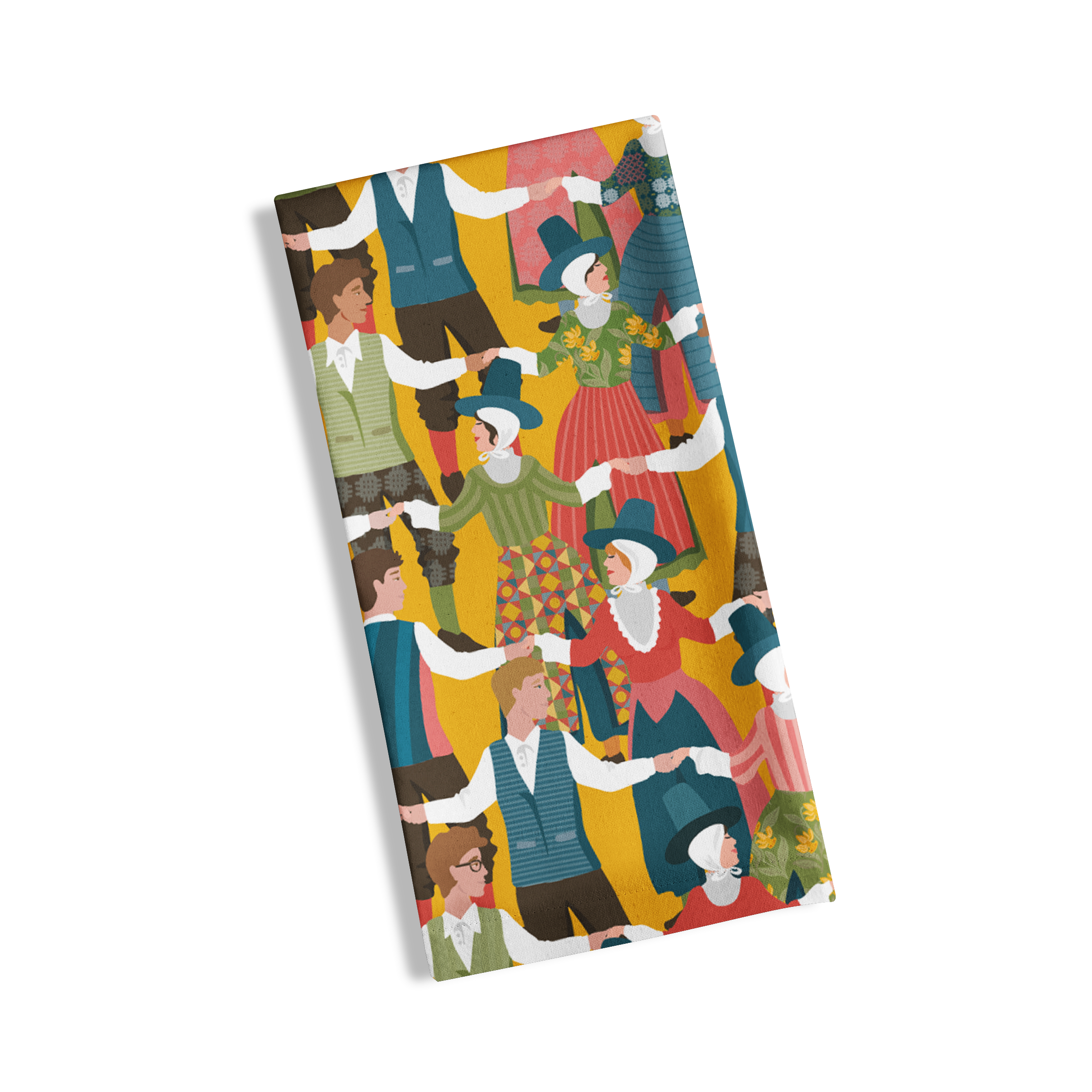 Dawnsio Gwerin Tea towel