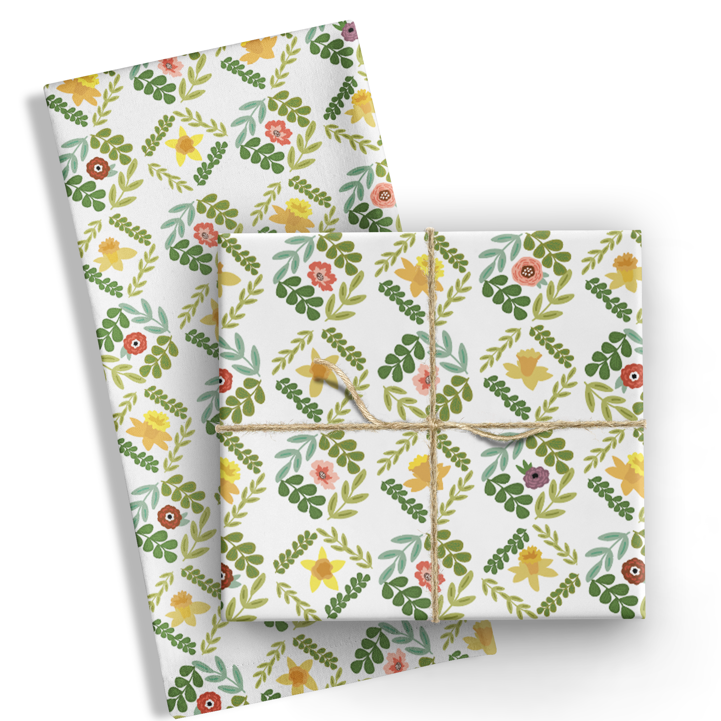Welsh Blooms Tea Towel