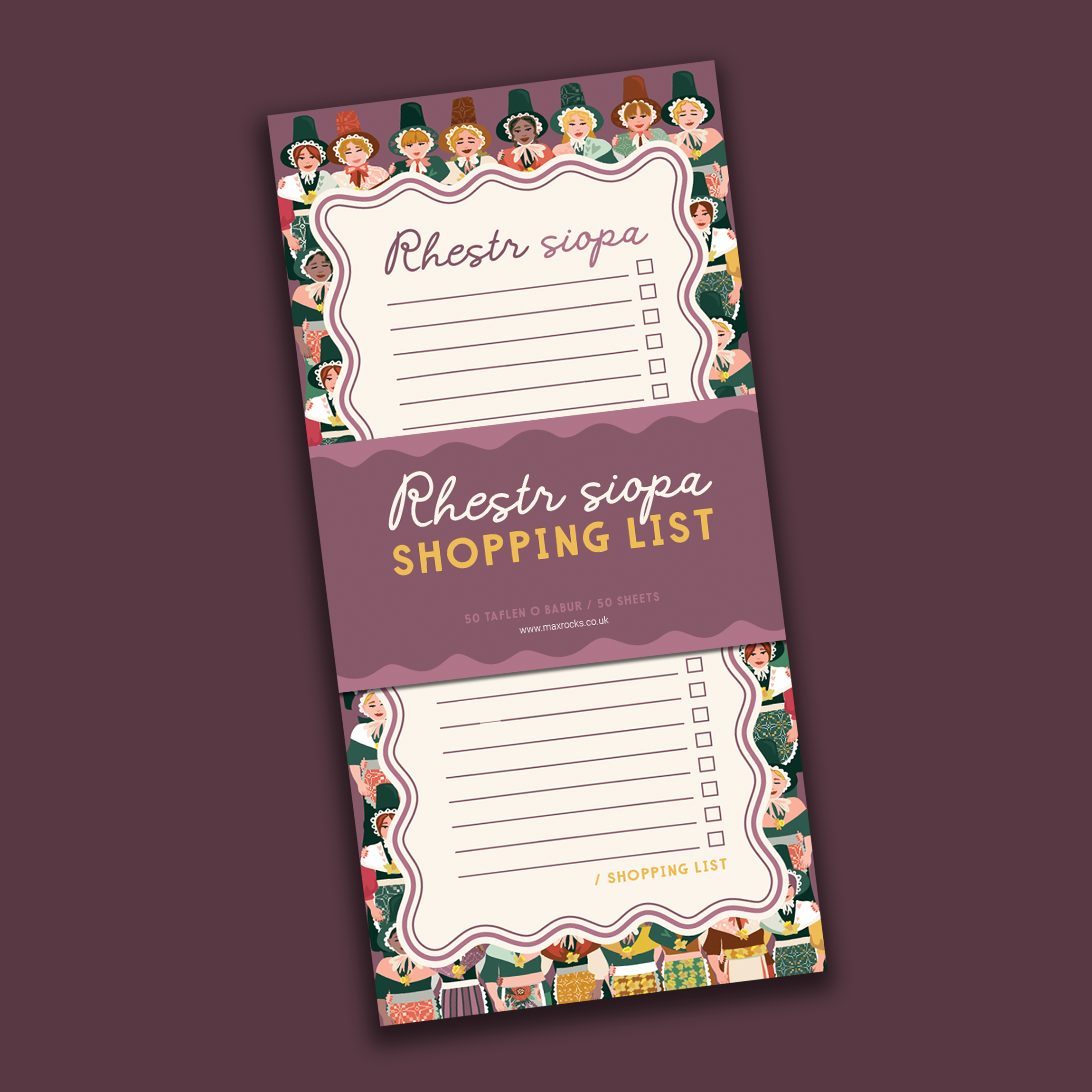 Magnetic Rhestr siopa / Shopping List / Cymru Queens