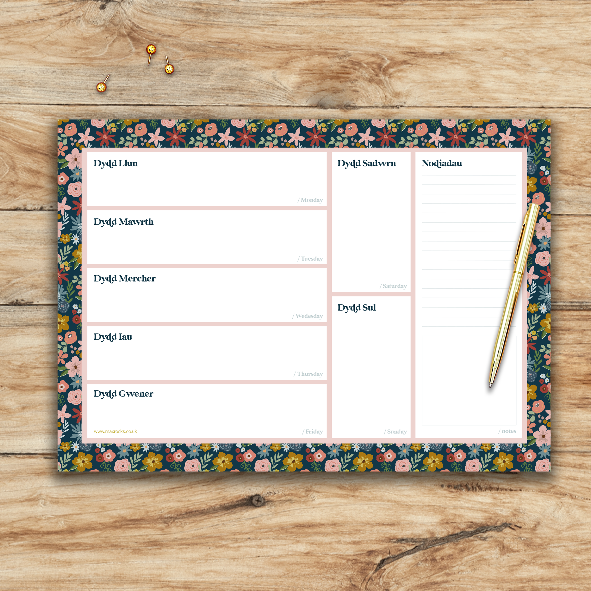 Wythnos Yma / This Week Notepad