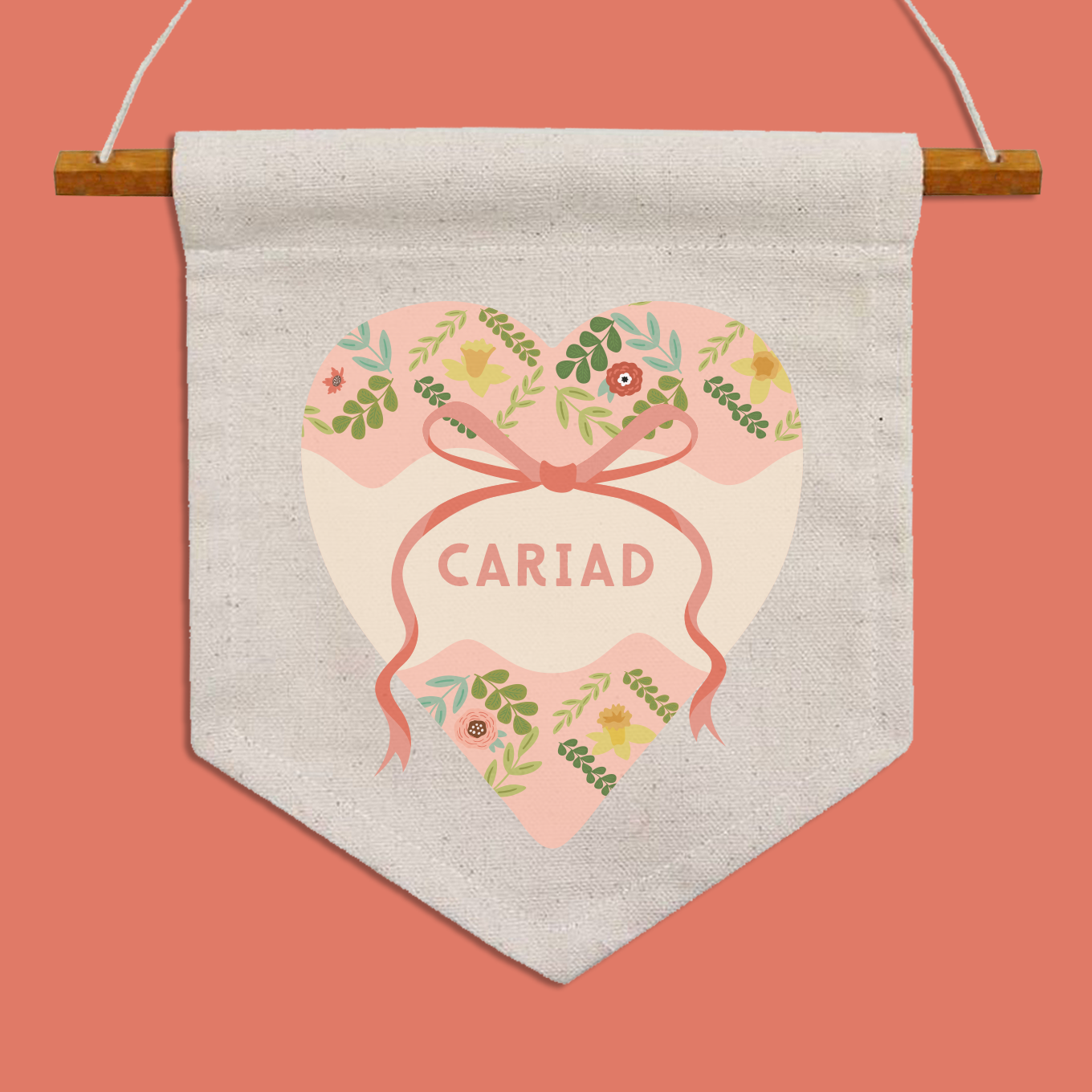 Cariad Blooms pennant Flag