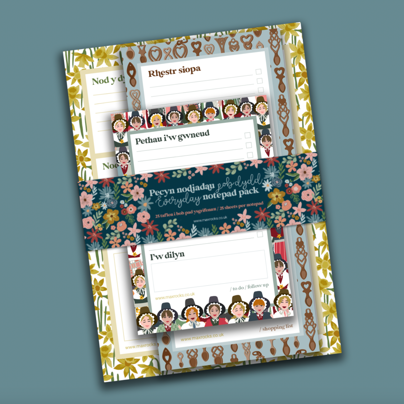 Pecyn nodiadau pod dydd / Everyday notepad pack