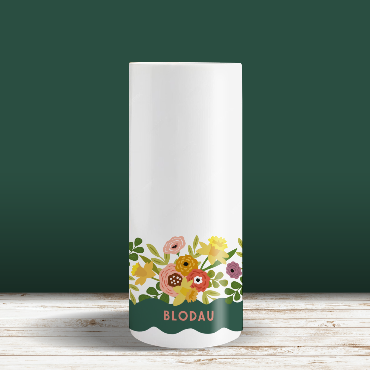 Blodau Daffodils Tall Vase