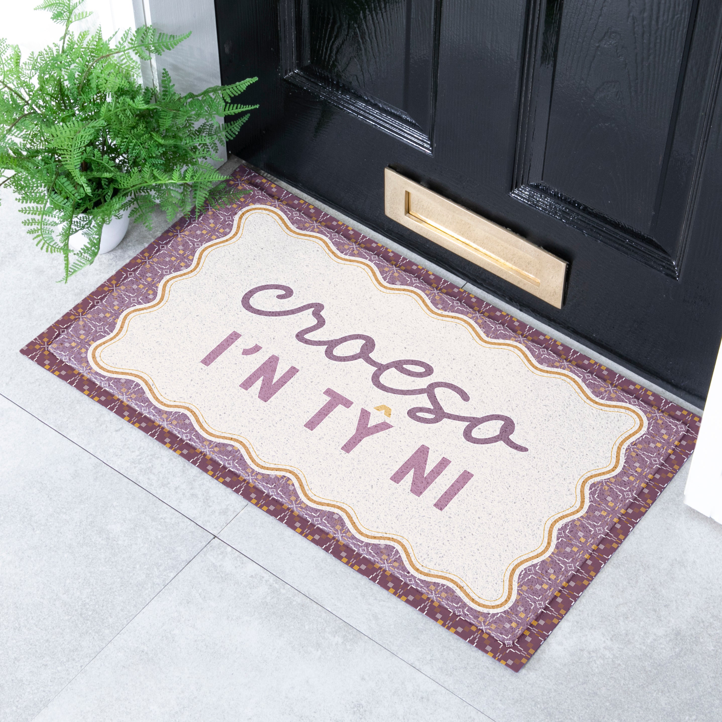 Croeso Carthen Cymru Noodle Doormat
