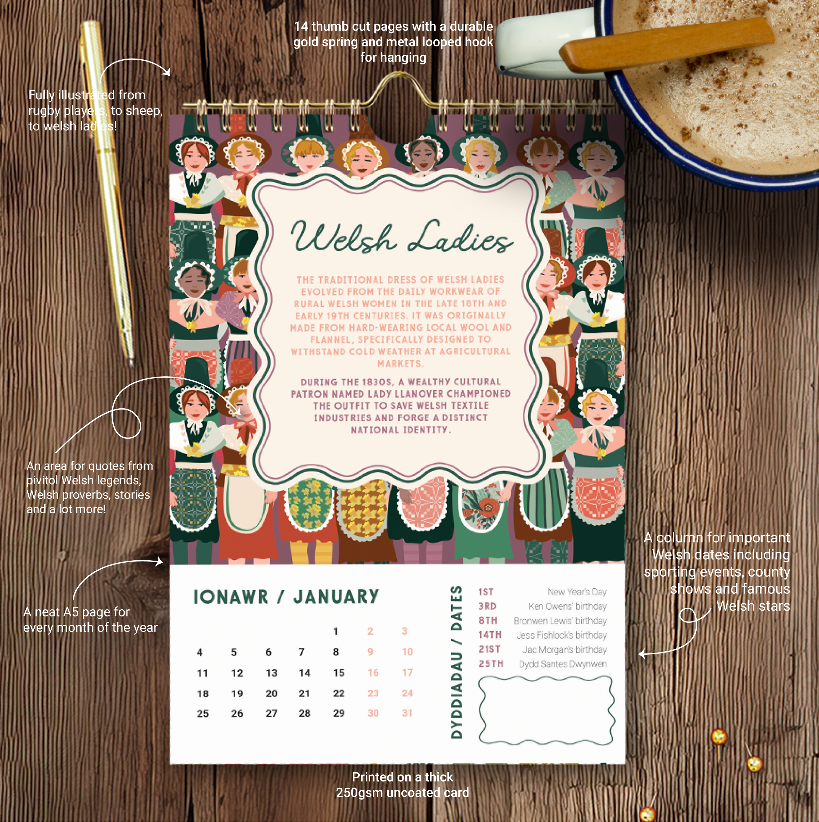 Desk and Wall Calendar / Calendrau Desg & Wal 2027
