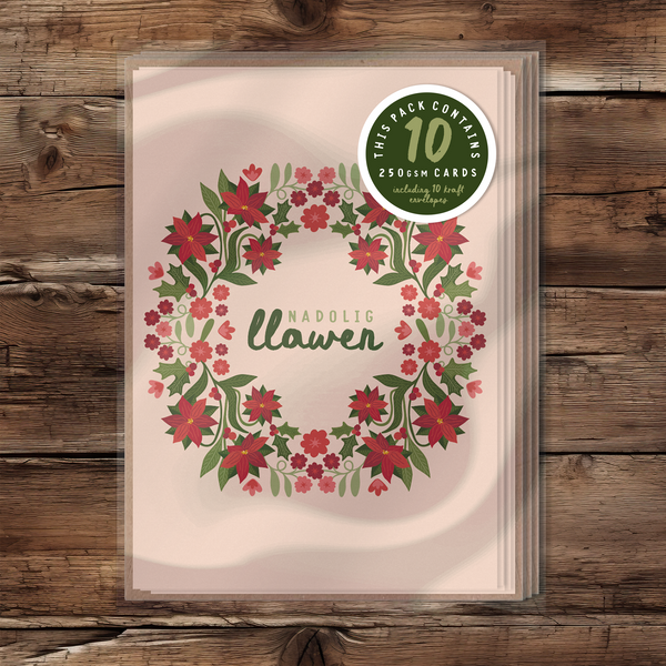 Berry wreath A7 Card Pack