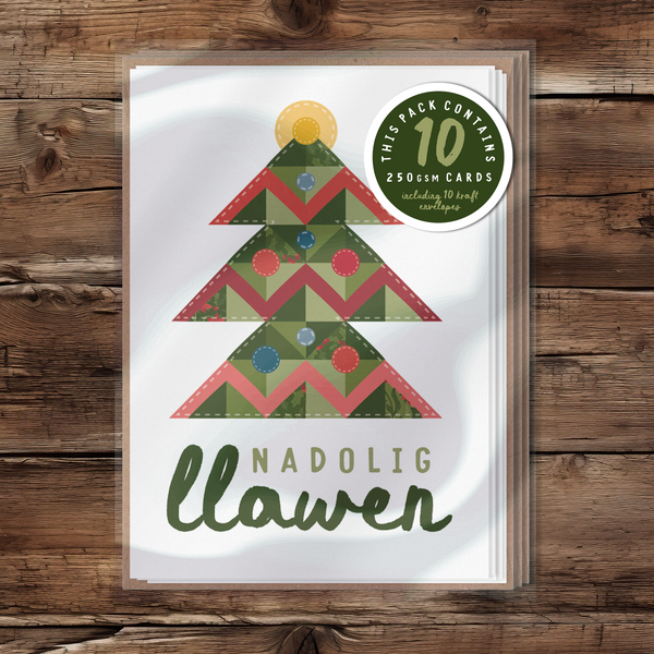 Christmas quilt A7 Card Pack