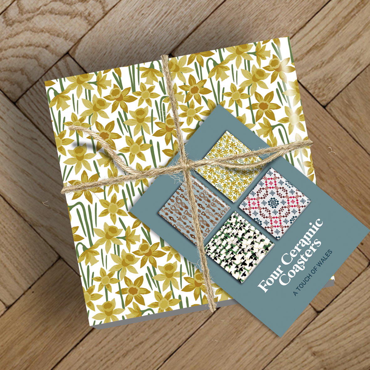 A Touch of Wales / 4 Ceramic Coaster Set