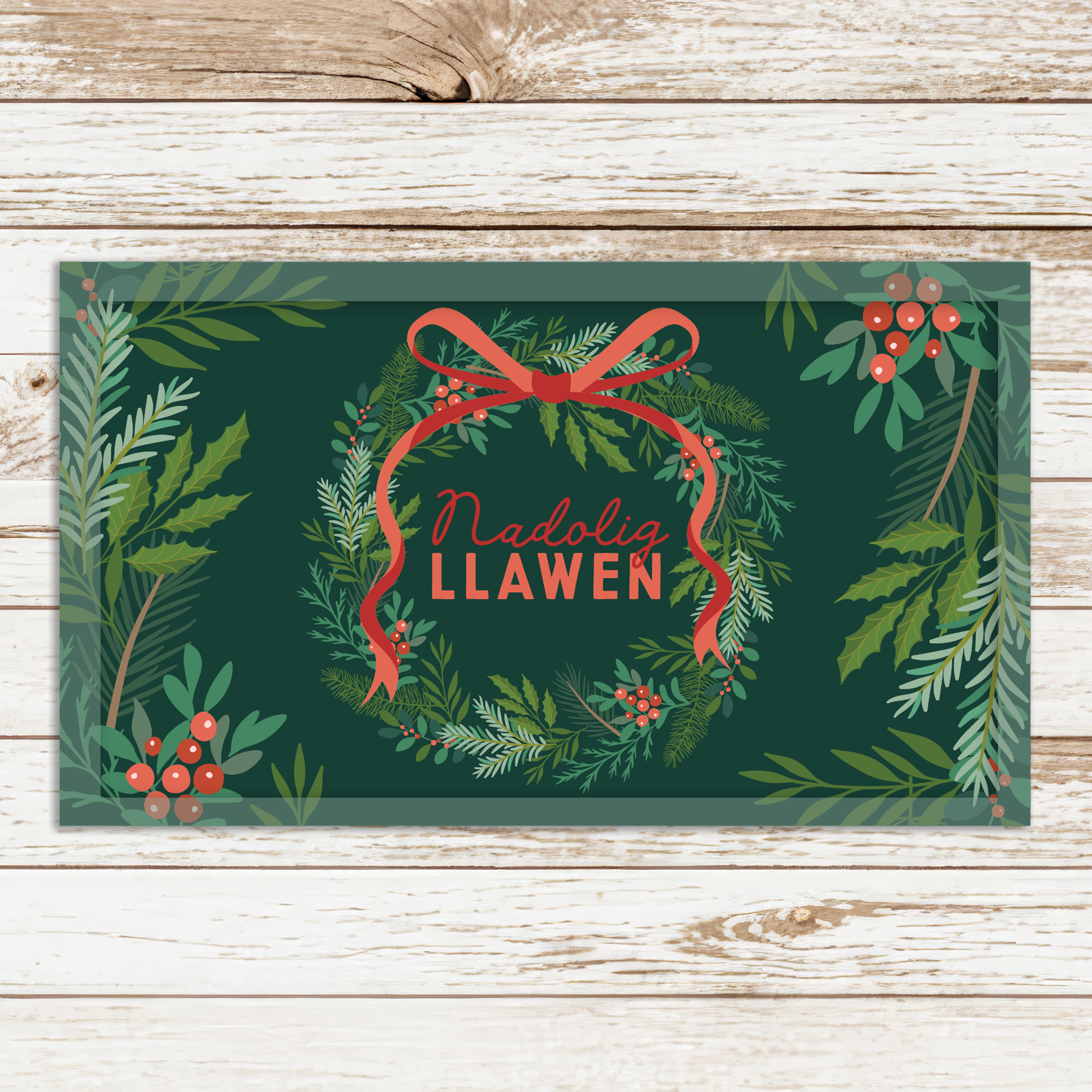 Leafy wreath Noodle doormat