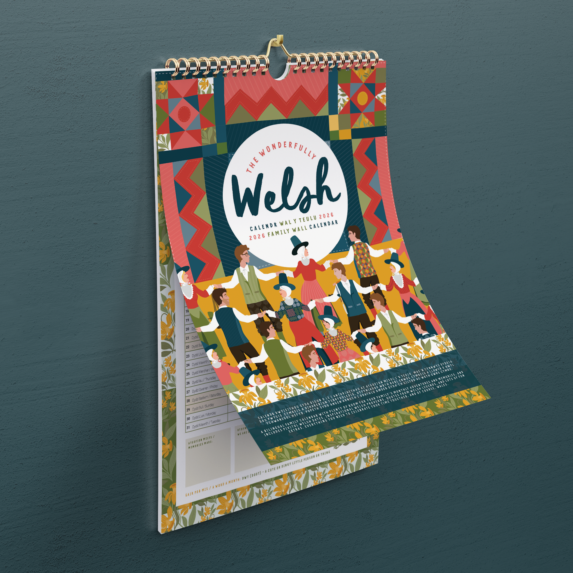 Calendr Wal y Teulu 2026 / 2026 Family Wall Calendar