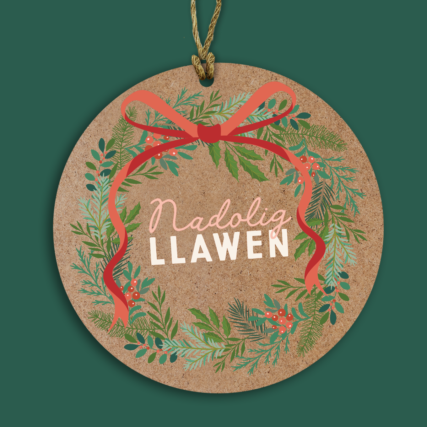 Leafy wreath decoration