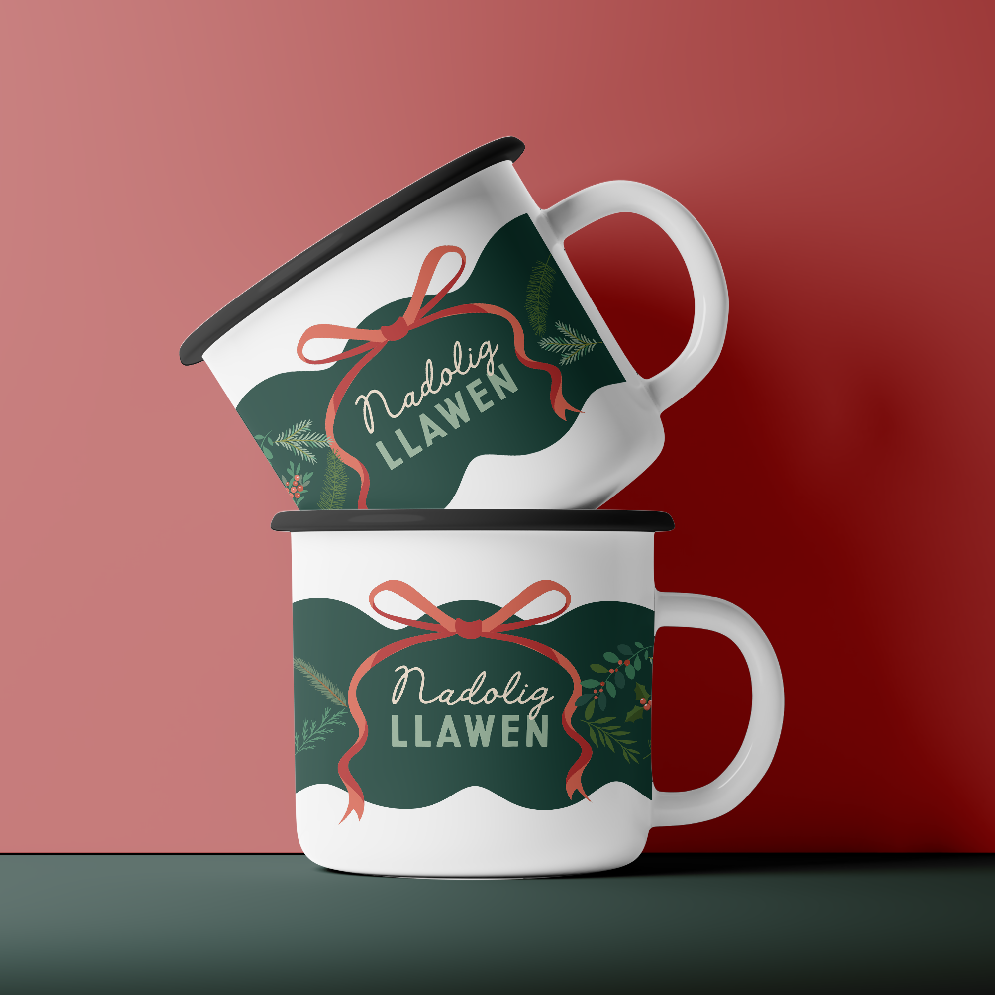 Nadolig diamonds mug