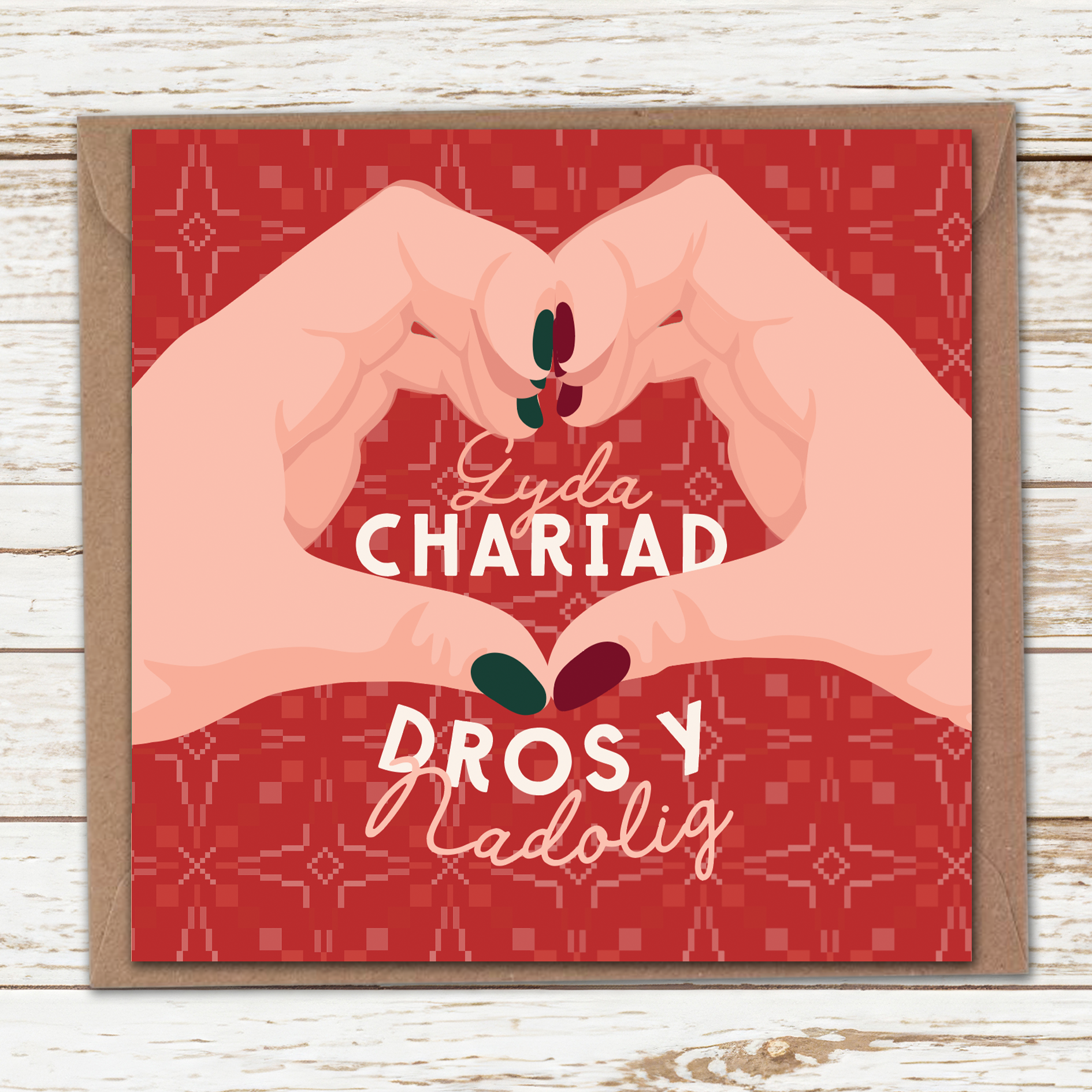 Cariad hands card