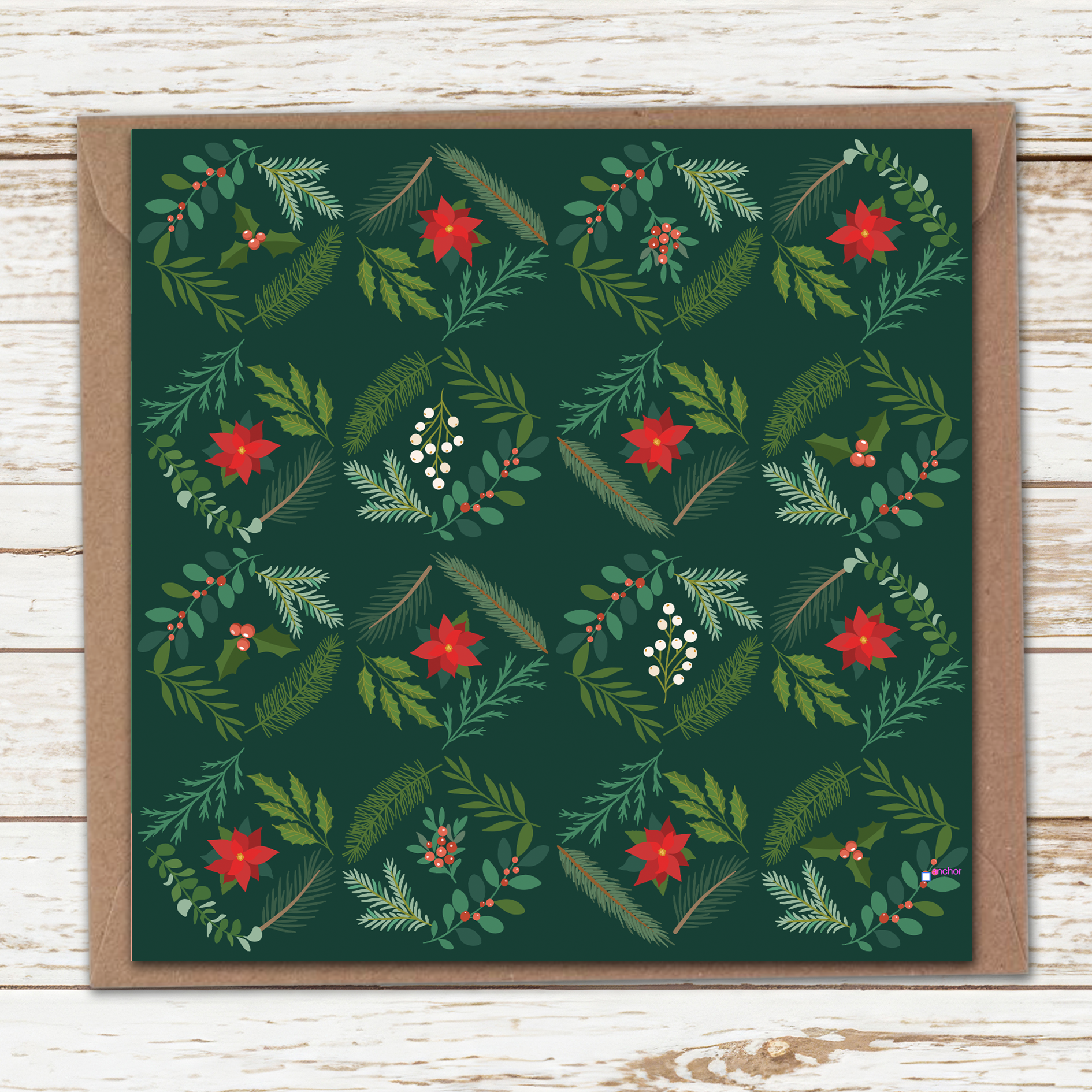 Green diamonds card