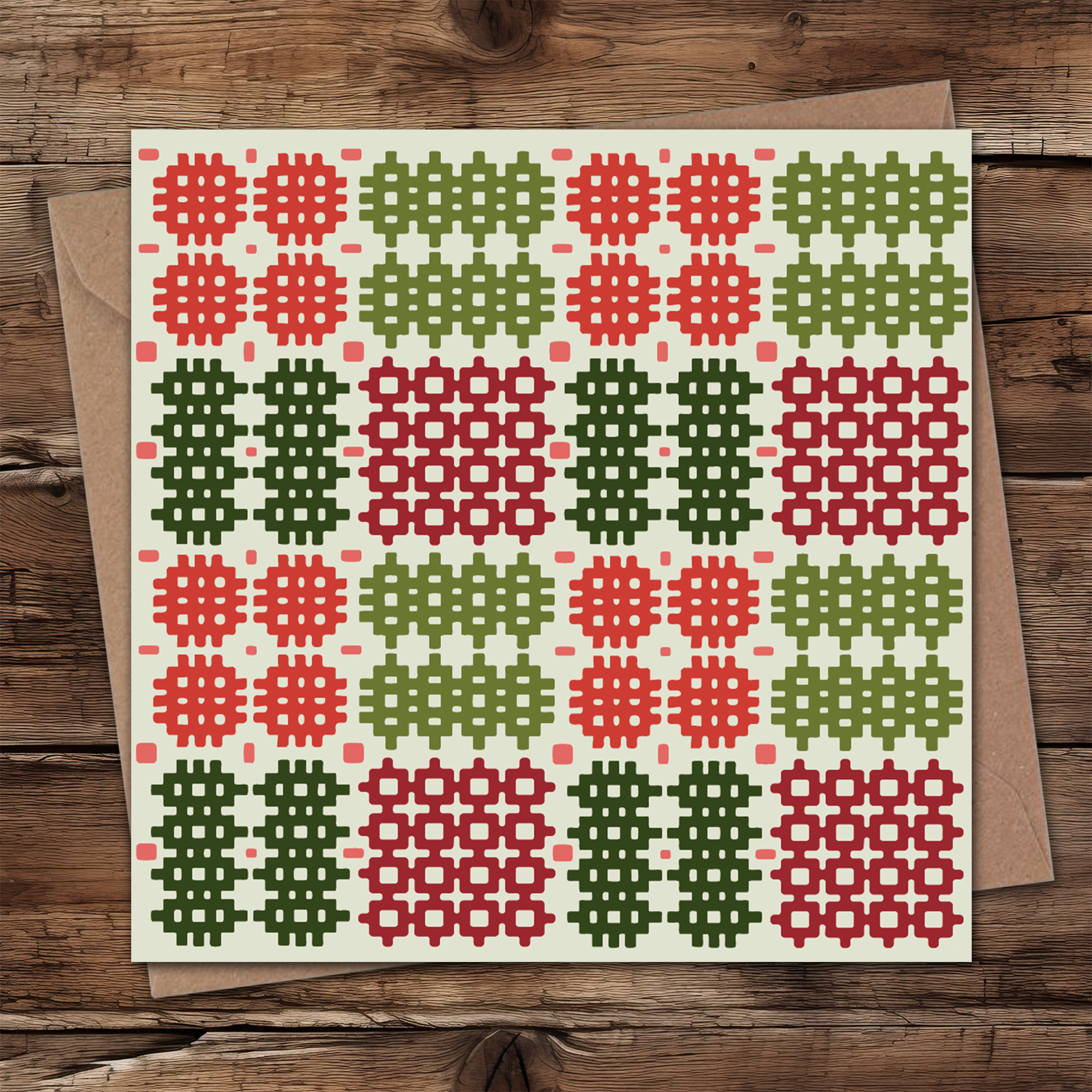 Nadolig Tapestry Welsh Christmas card