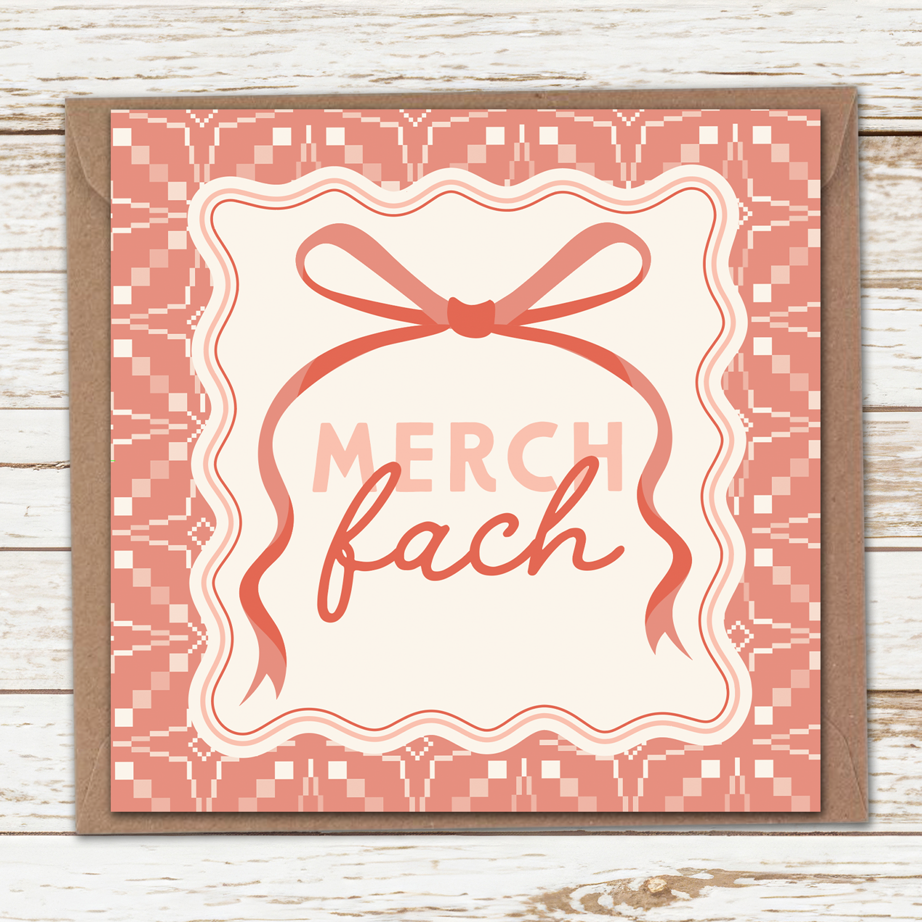 Merch bow card
