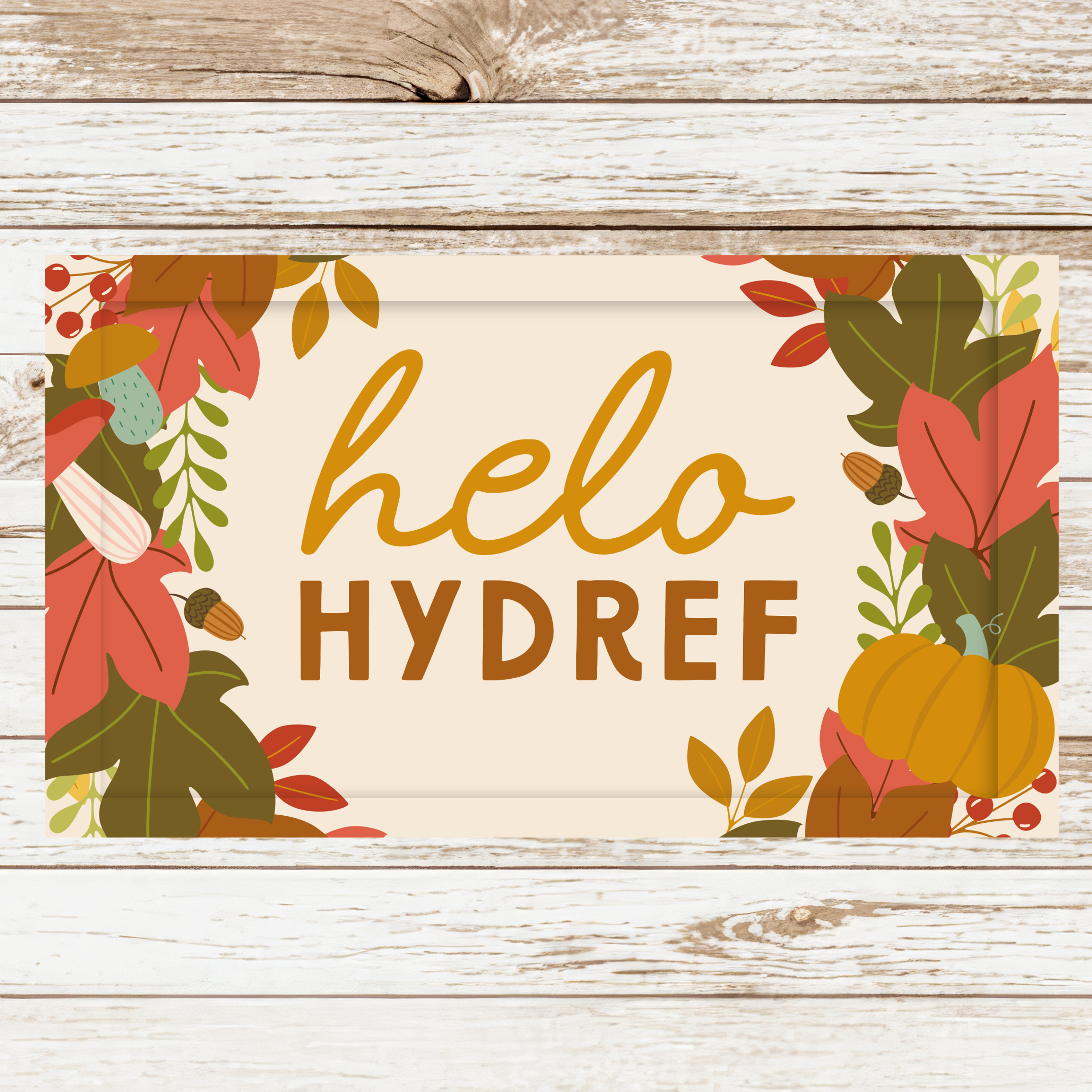 Hydref Wreath Noodle Doormat