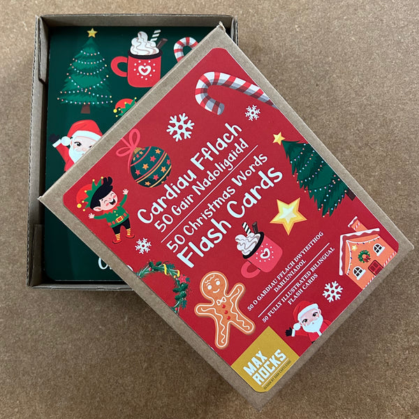 Cardiau Fflach 50 Gair Nadoligaidd / 50 Christmas Words Flash Cards