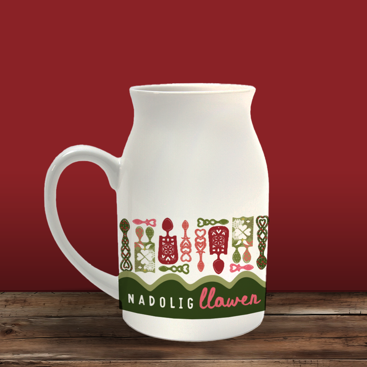 Christmas lovespoons Milk Jug