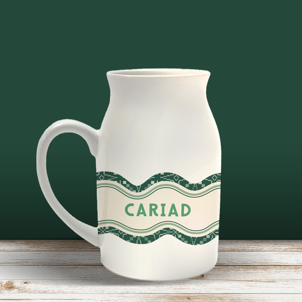 Blue Cariad Milk Jug