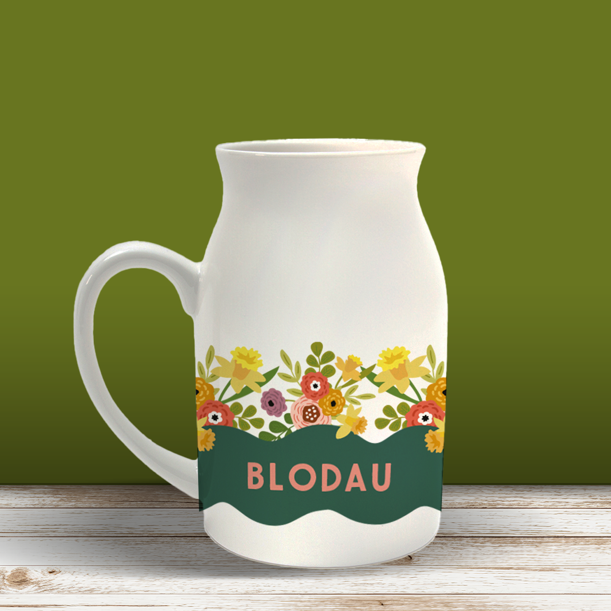 Blodau Daffodils Milk Jug