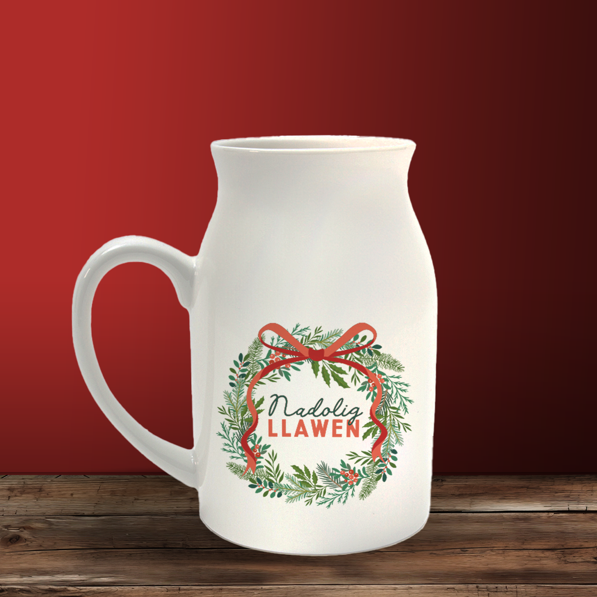 Leafy wreath milk jug
