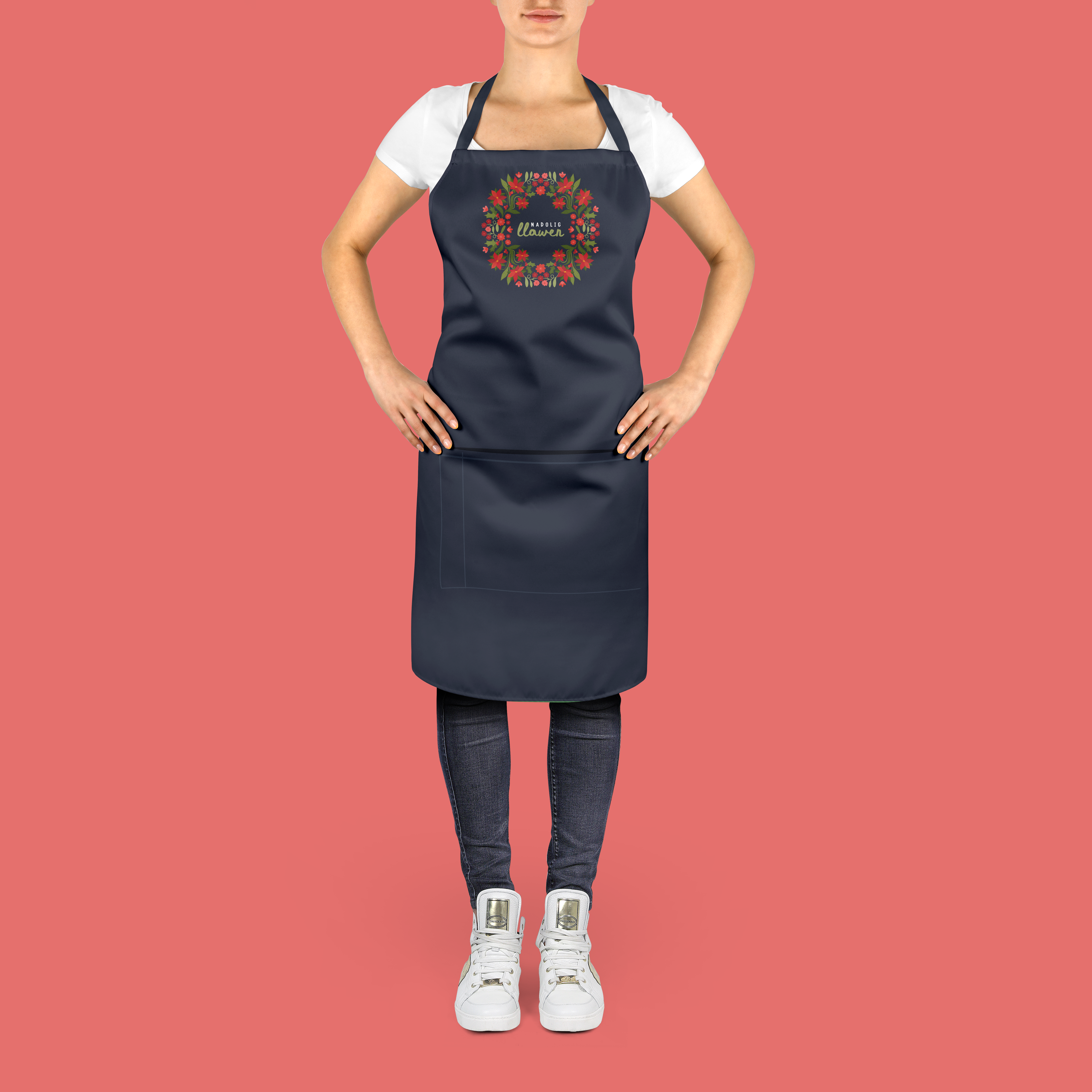 Christmas wreath Apron
