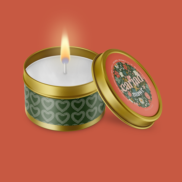 Cariad Mawr posie Candle