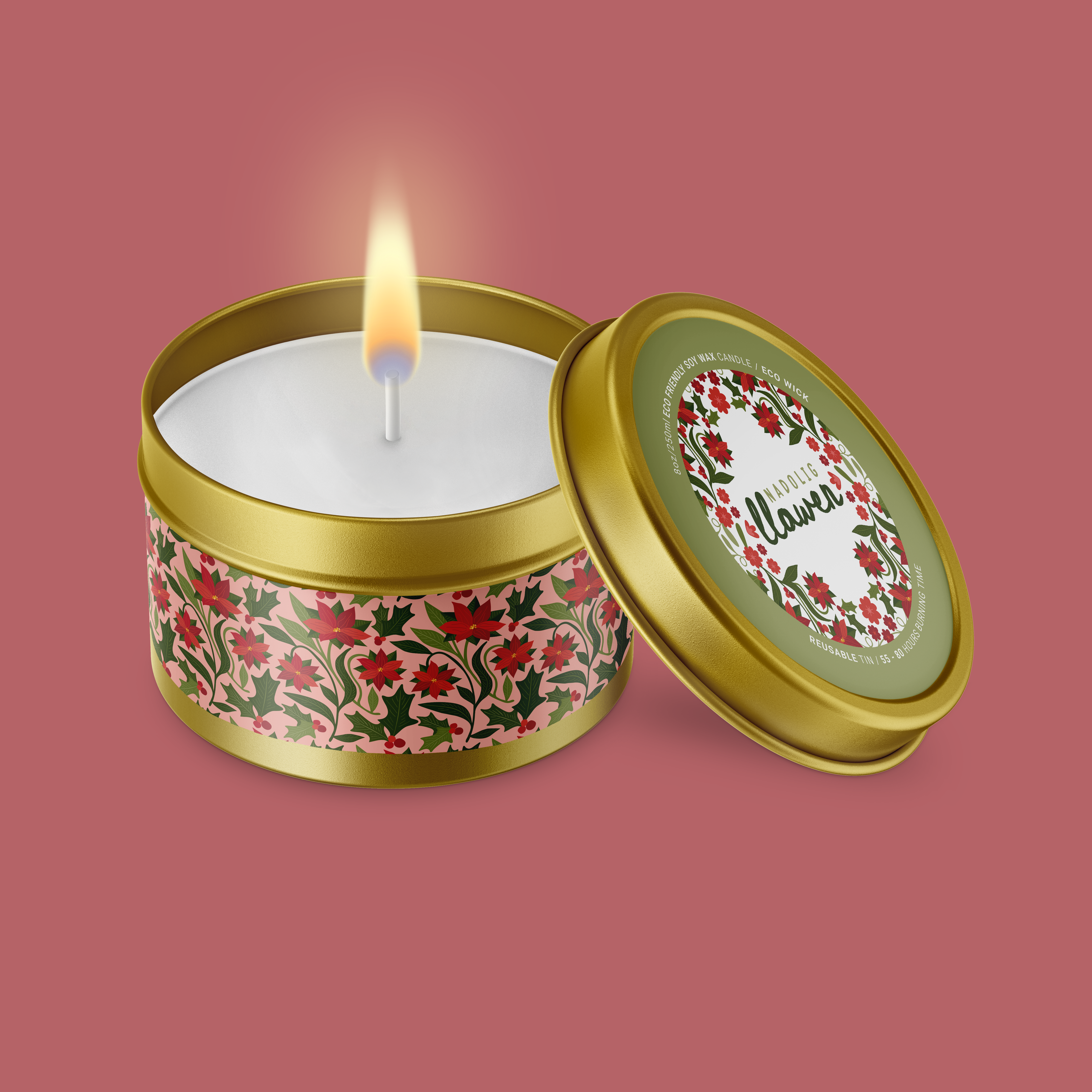 Berry Wreath Candle