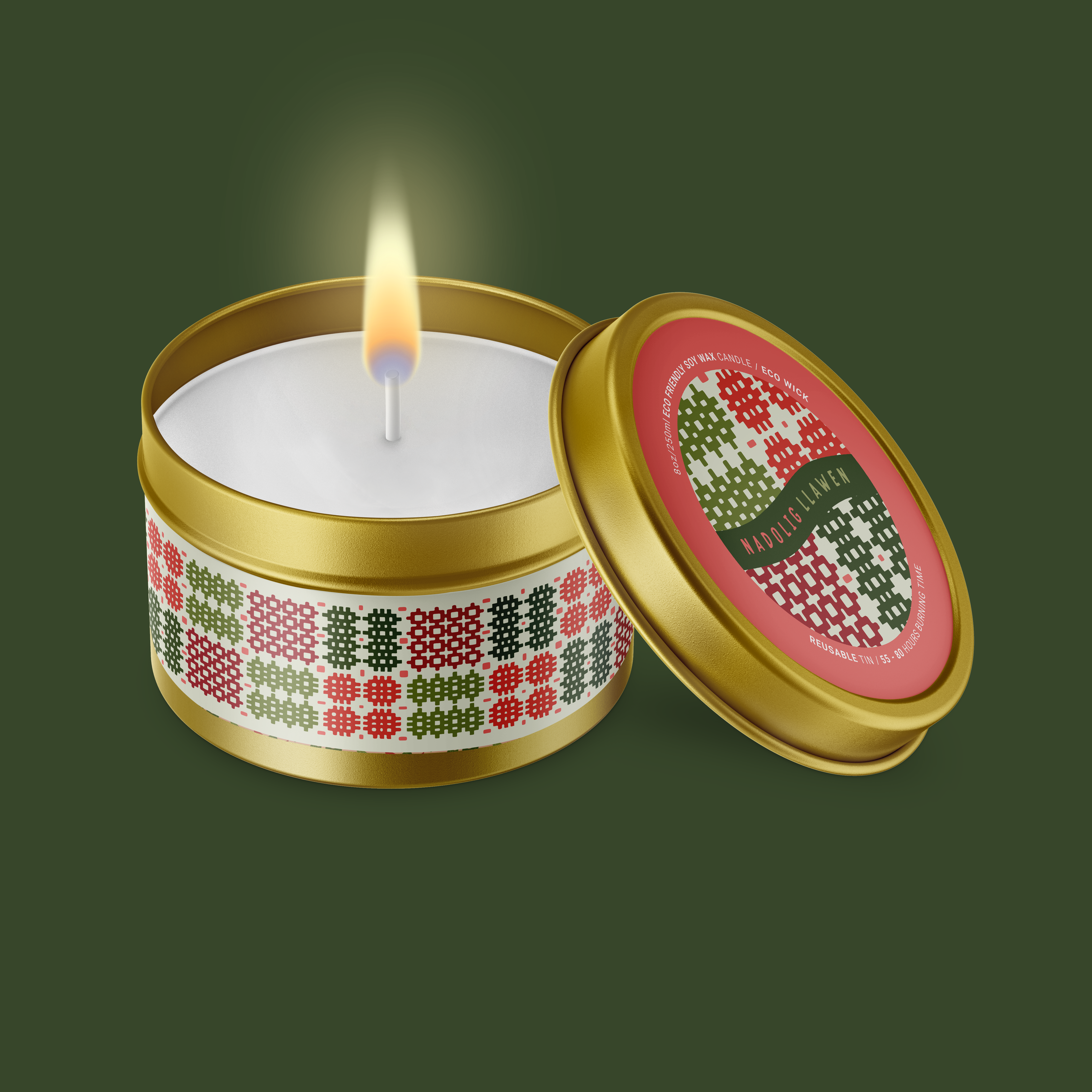 Christmas Tapestry Candle