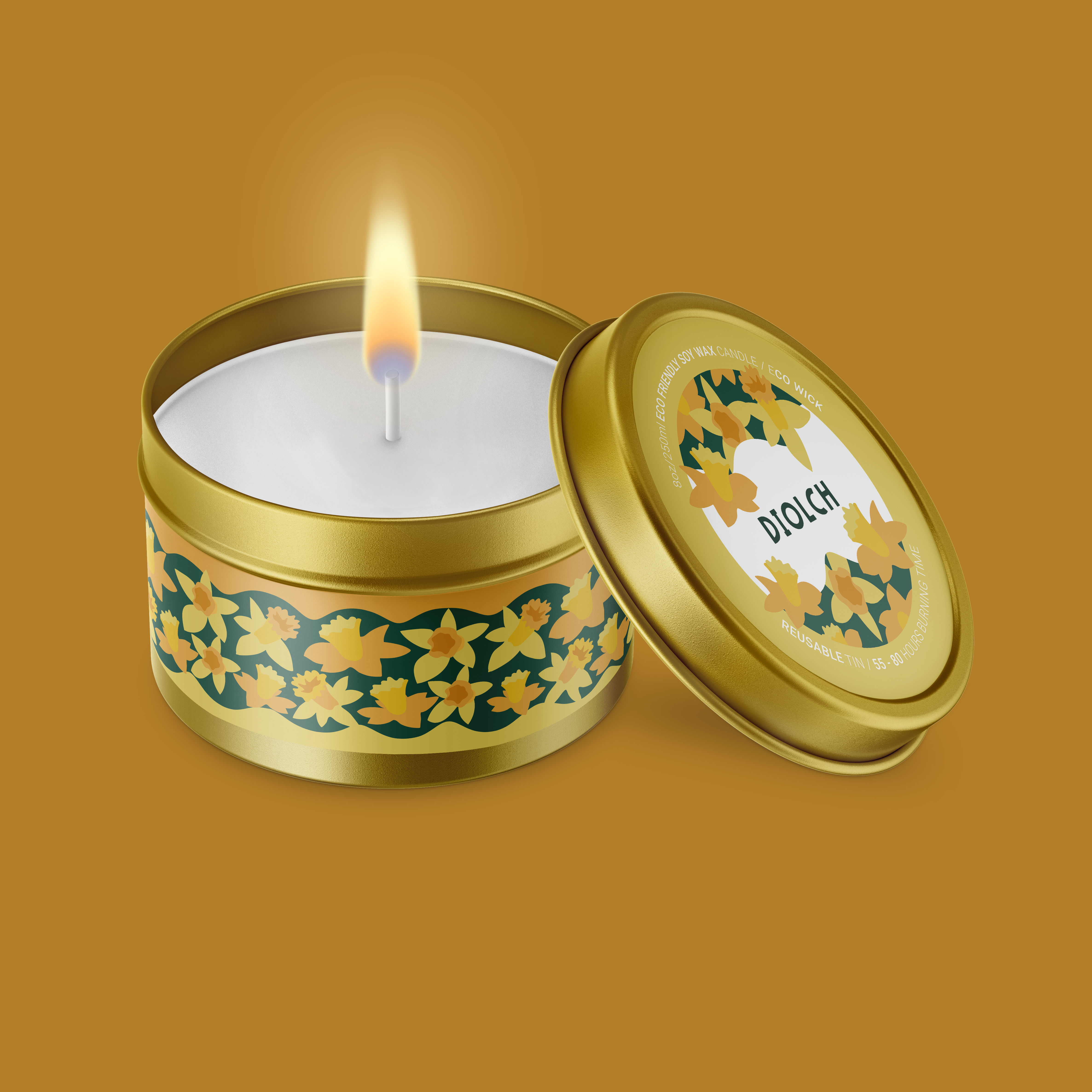 Diolch Daffodil Candle