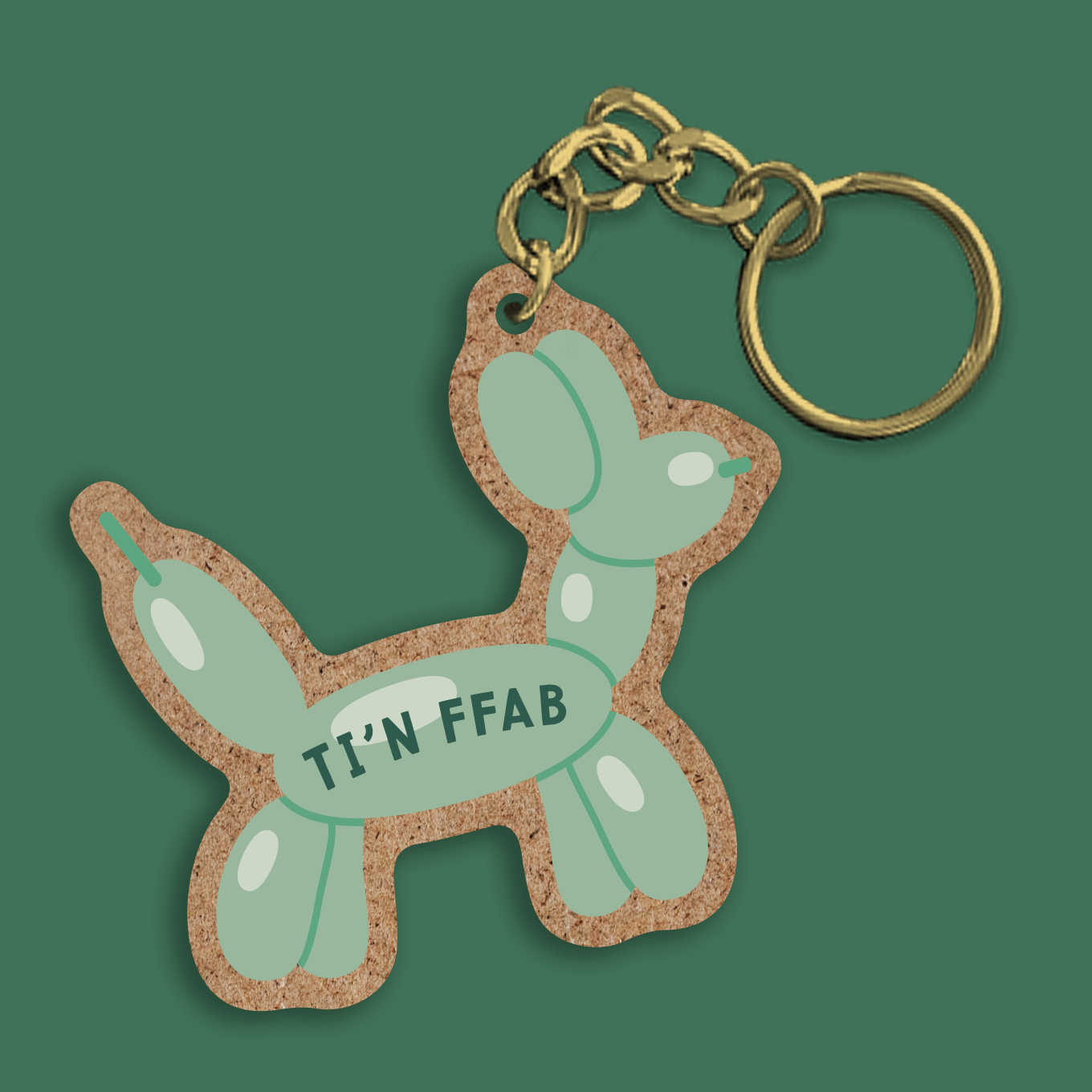 Ffab balloon Keyring
