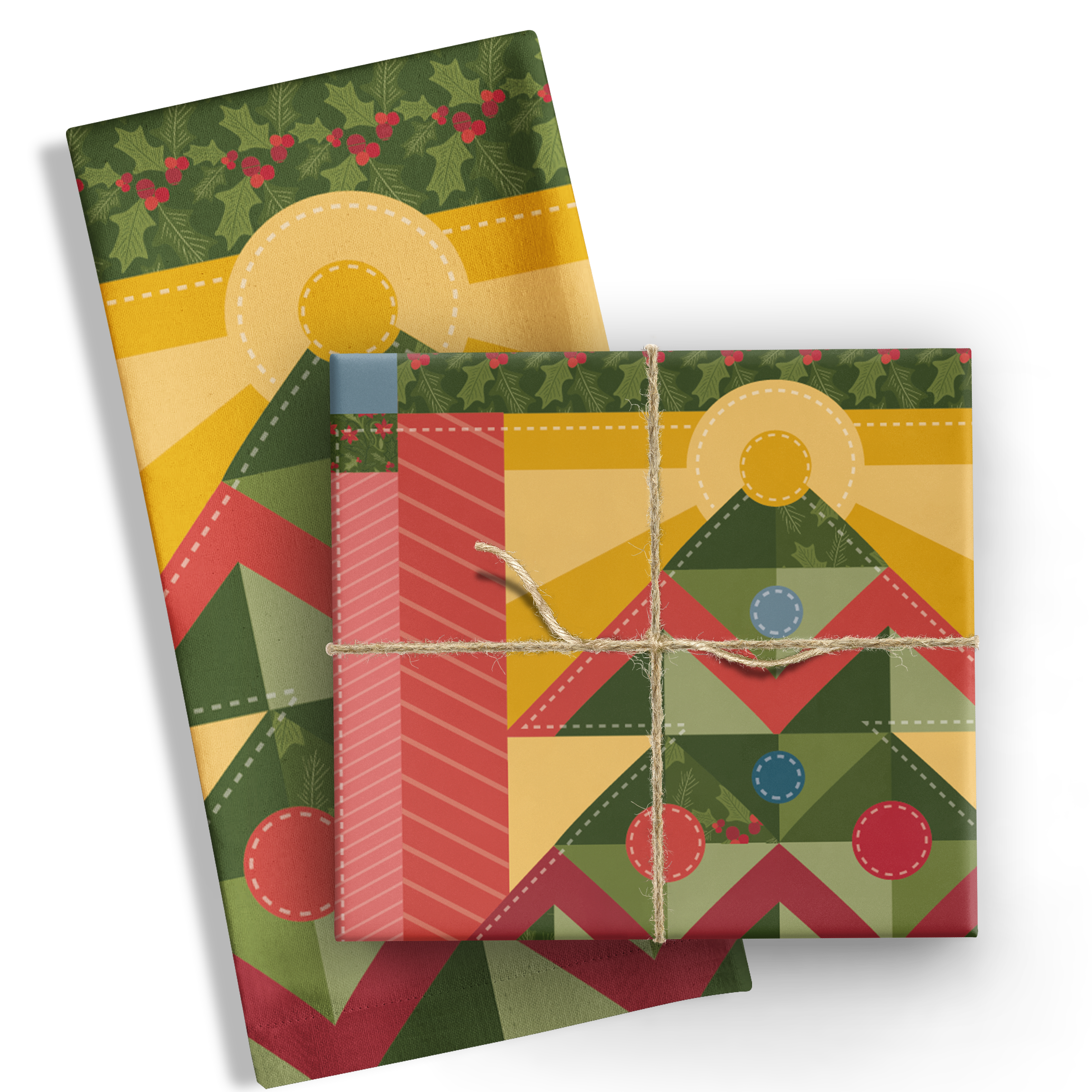Christmas quilt Tea Towel