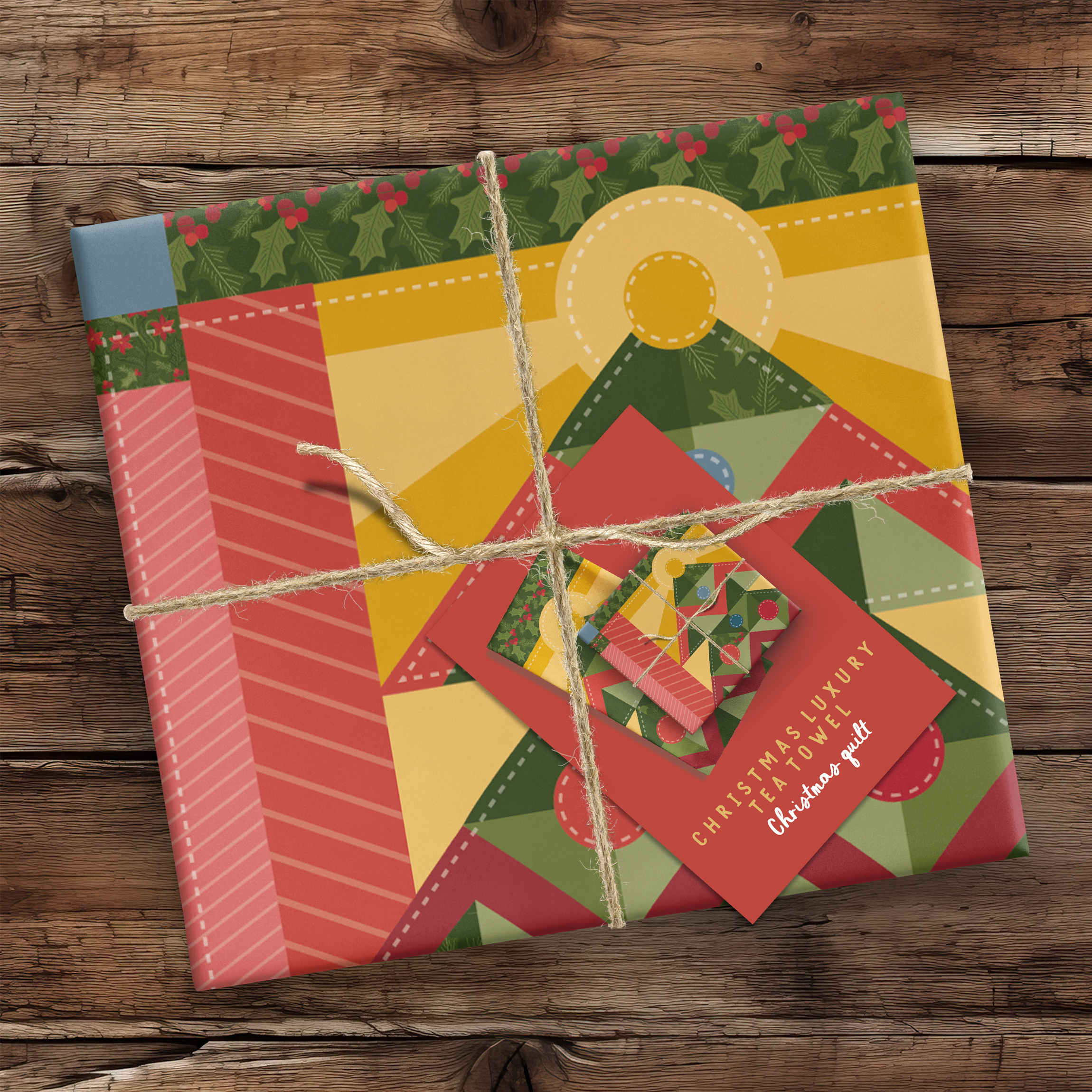 Christmas quilt Tea Towel
