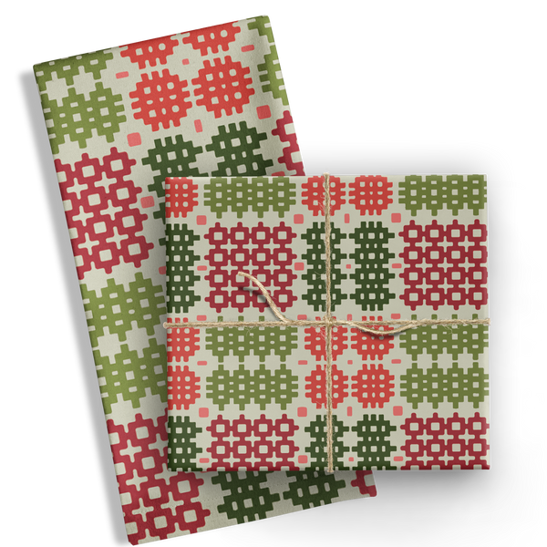 Christmas lovespoons Tea Towel