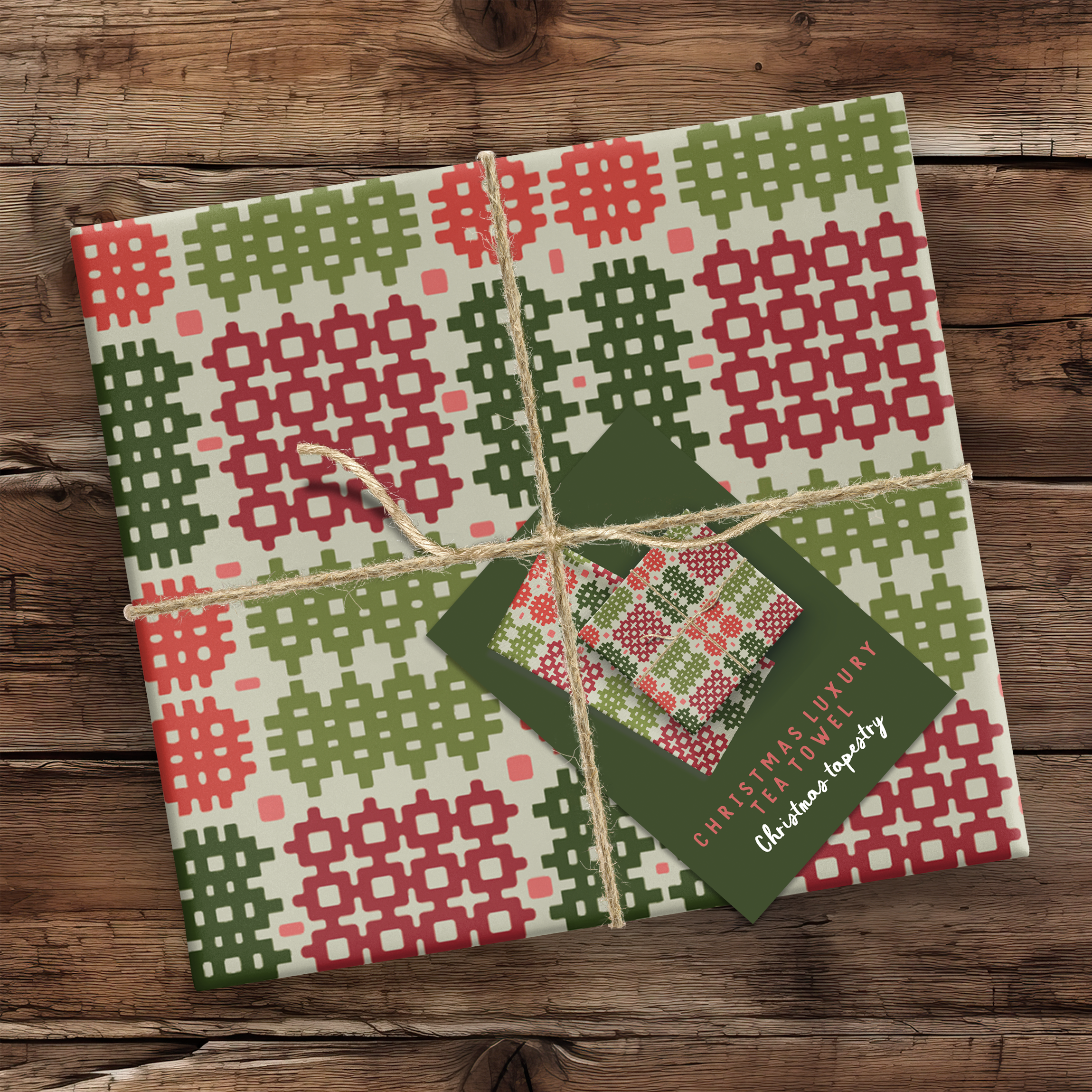 Christmas tapestry Tea Towel