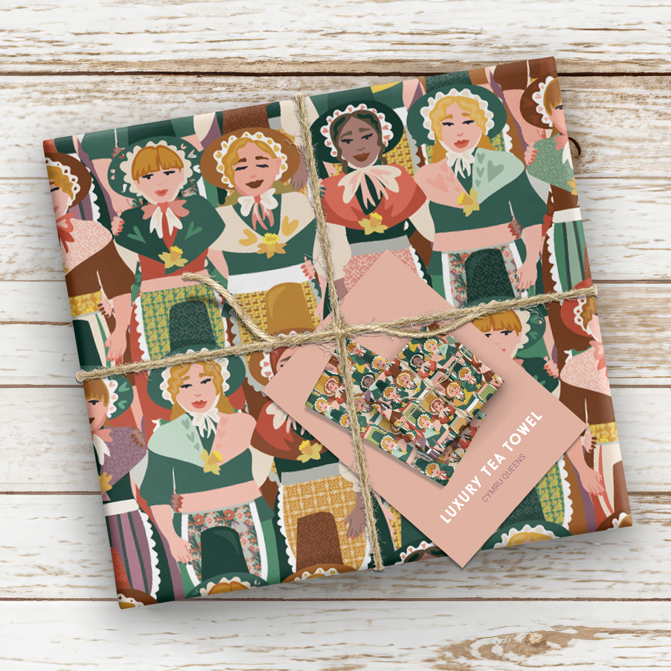 Cymru Queens Tea Towel