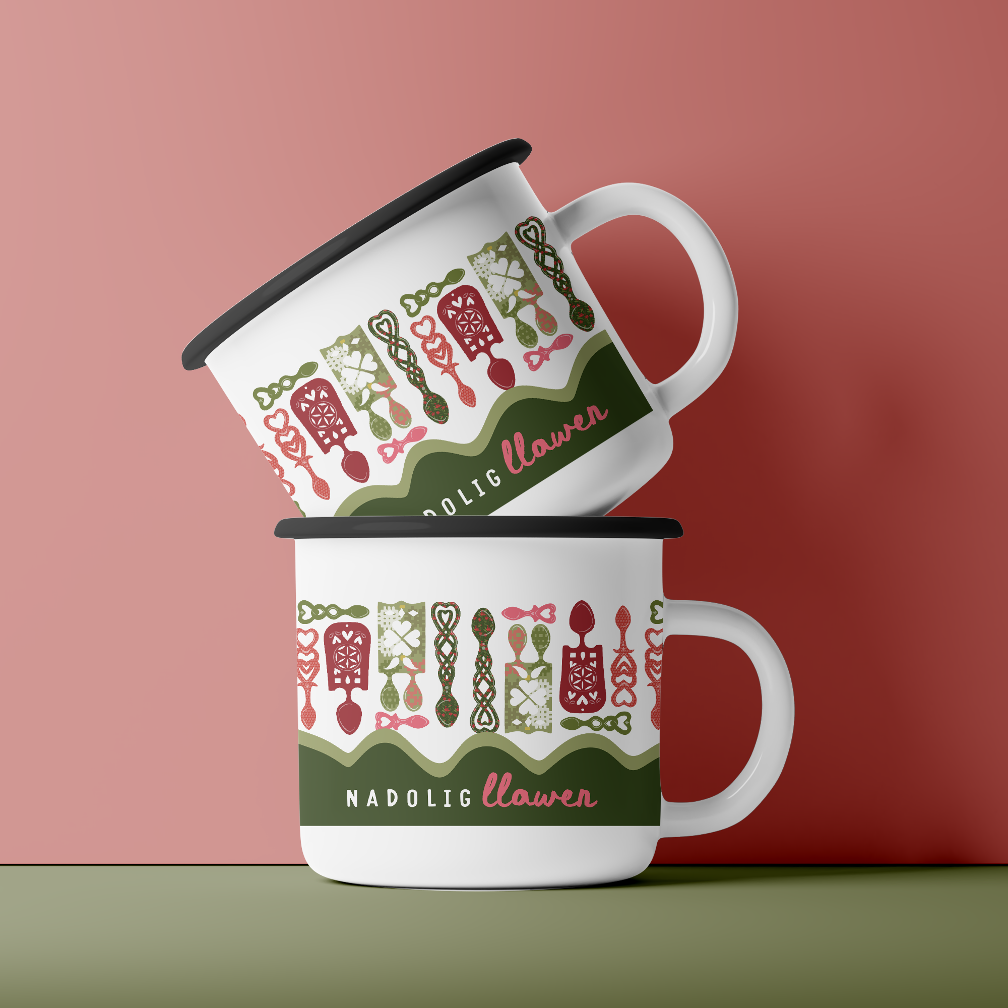Christmas lovespoons Mug