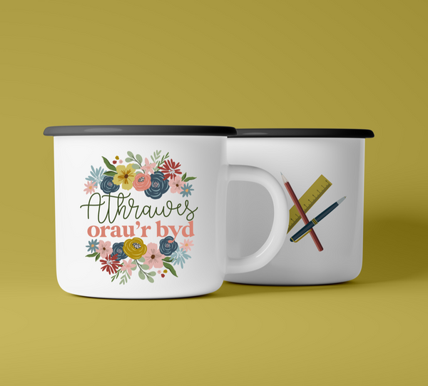 Athrawes Gorau’r Byd Bouquet mug Female Teacher mug gift