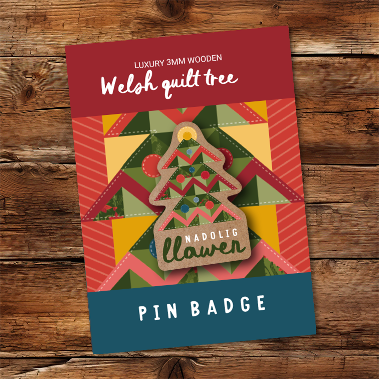 Welsh quilt tree Pin Badge