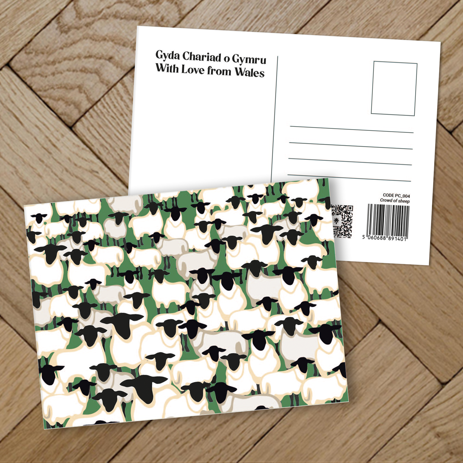 Crowd of sheep Postcard