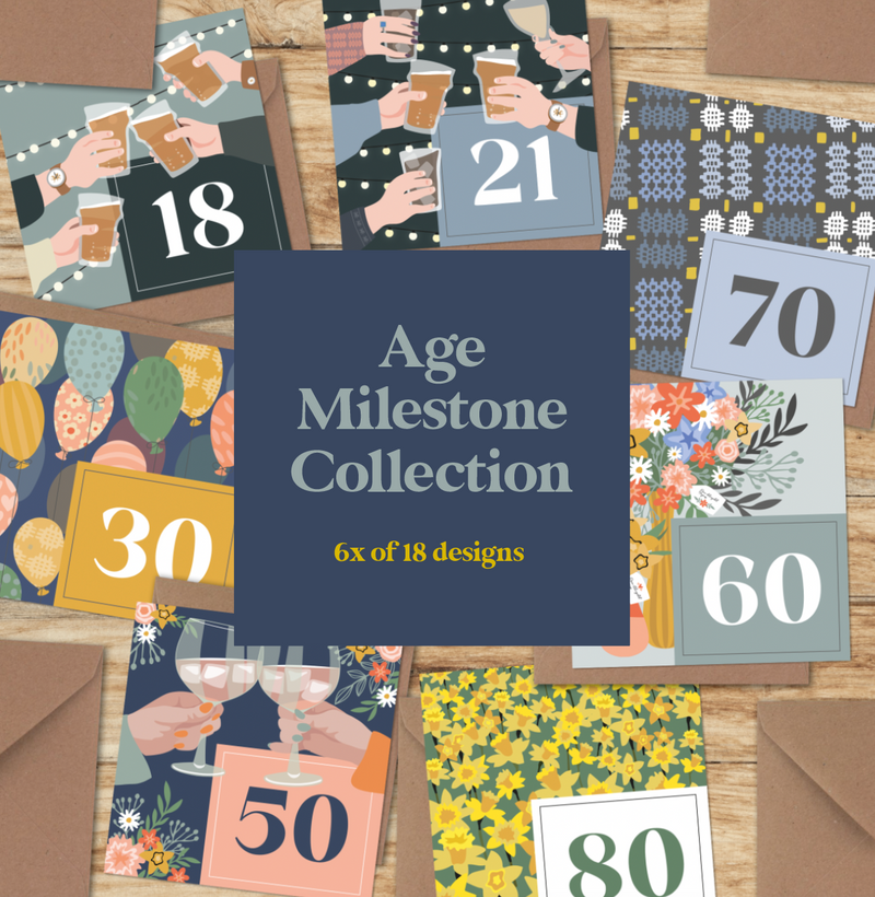 Age Milestone Full Collection / 6x of each design