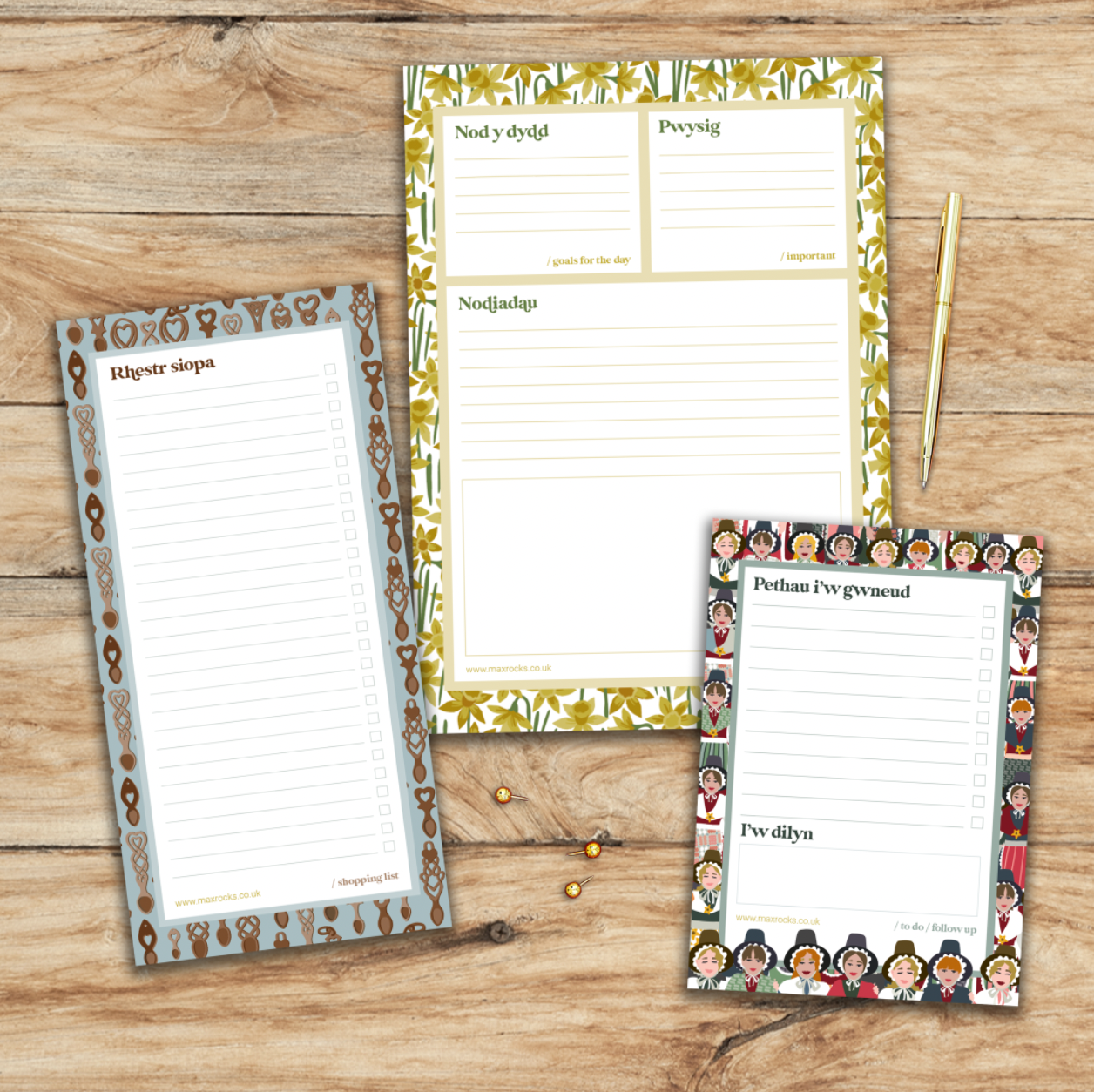 Pecyn nodiadau pod dydd / Everyday notepad pack