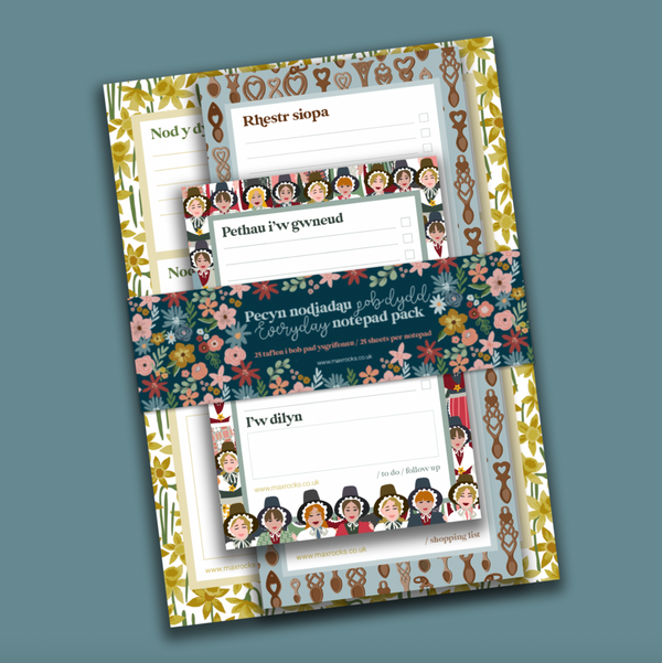 Pecyn nodiadau pod dydd / Everyday notepad pack